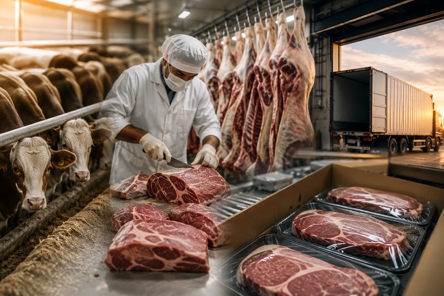 Beef processing and handling for international export
